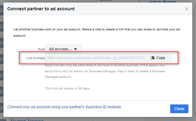 how to add someone as a partner on facebook
