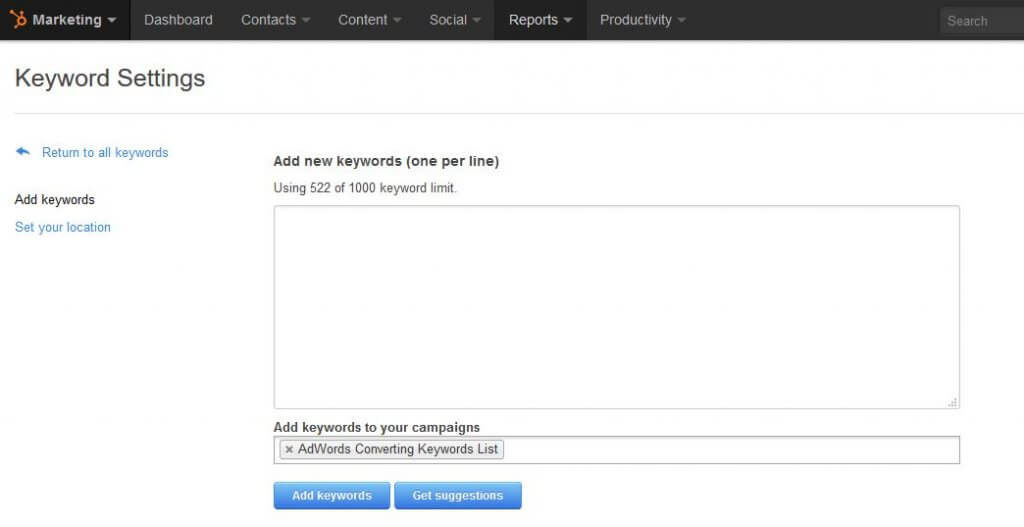 hubspot-keywords-tool