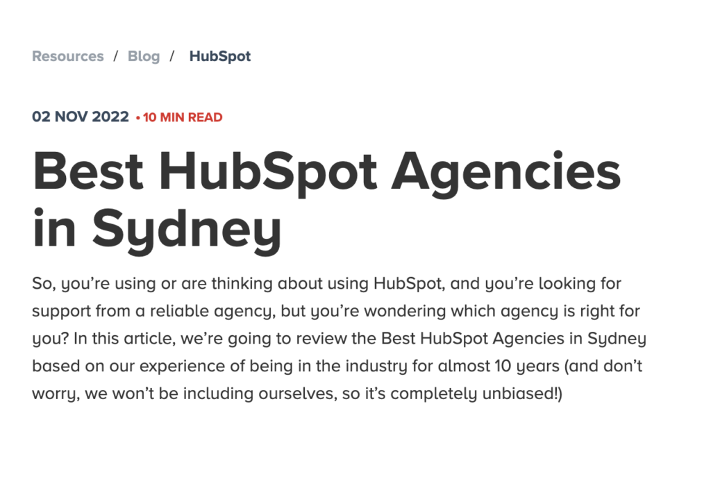 snapshot of an article