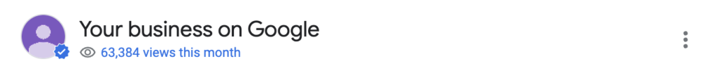 screenshot of google business account