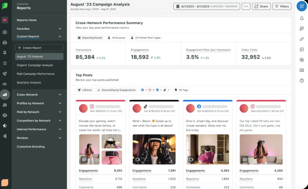 screenshot of sproutsocial homepage