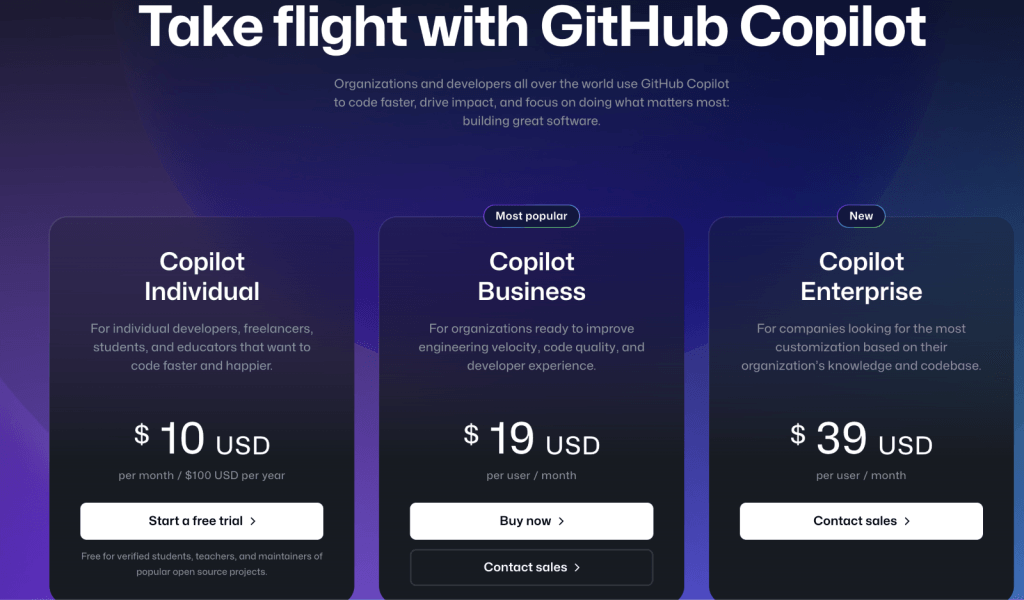 GitHub Copilot Homepage