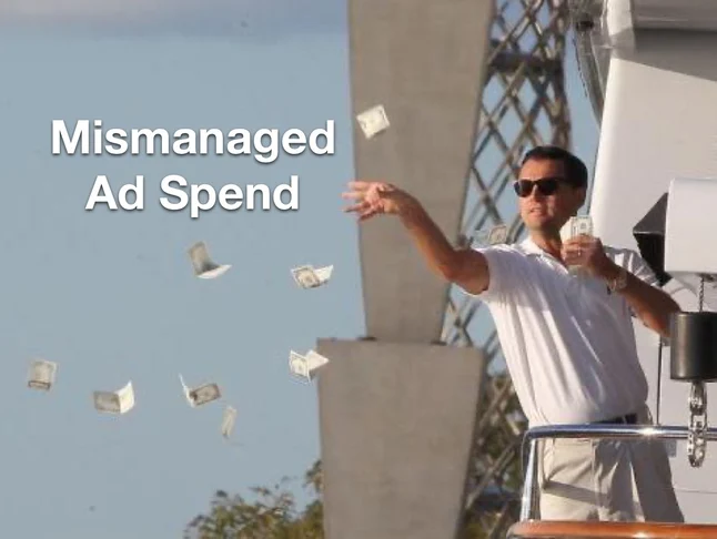 meme about mismanaged ad spending