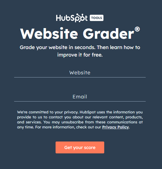 hubspot website grader