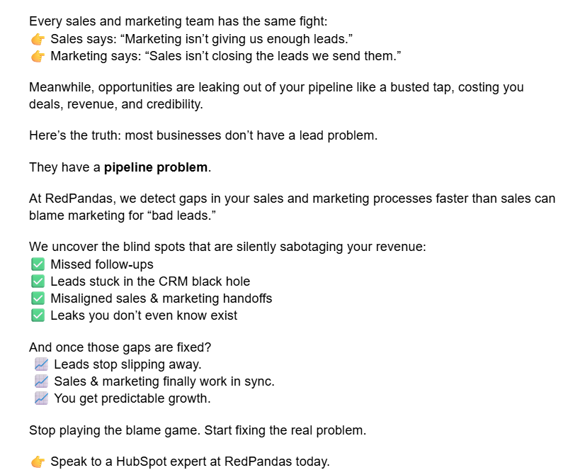 RedPandas LinkedIn Post