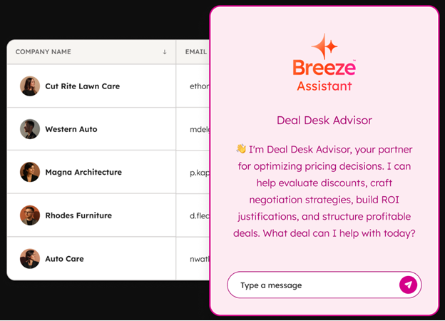 screenshot of breeze assistant learning from usage