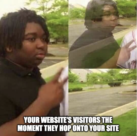 meme about website bounce rate