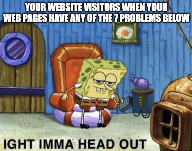 spongebob meme about website bounce rate