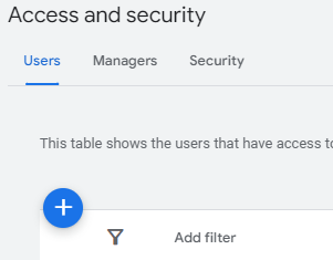 screenshot of users section in Google Ads