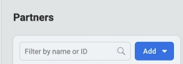 Screenshot of partner's settings in Meta