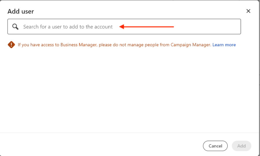 Screenshot of adding user settings in Linkedin