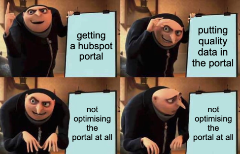 Meme about Hubspot portal