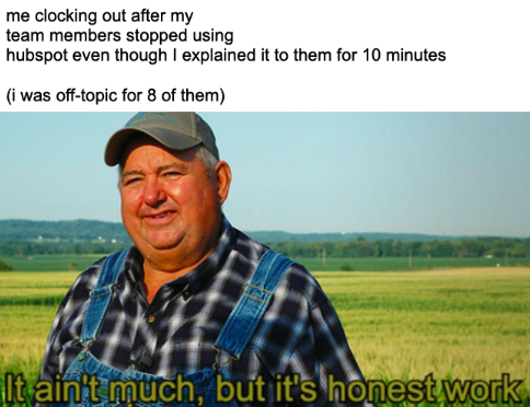 Meme about HubSpot training