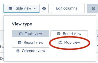 Screenshot on how to open HubSpot Map