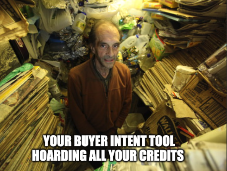 meme about hubspot credits buyer intent tools not used properly