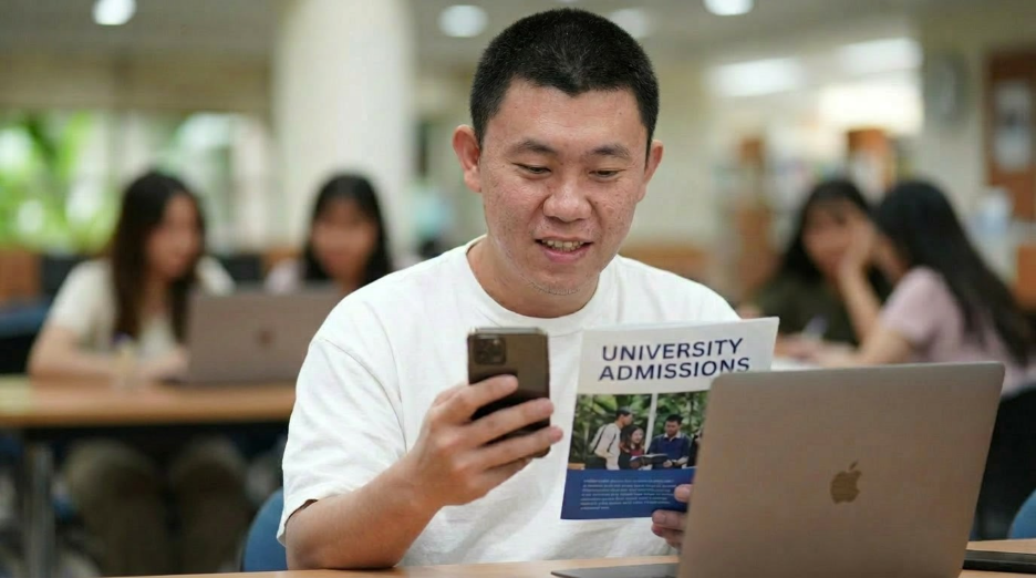 A person looking for a university admission.
