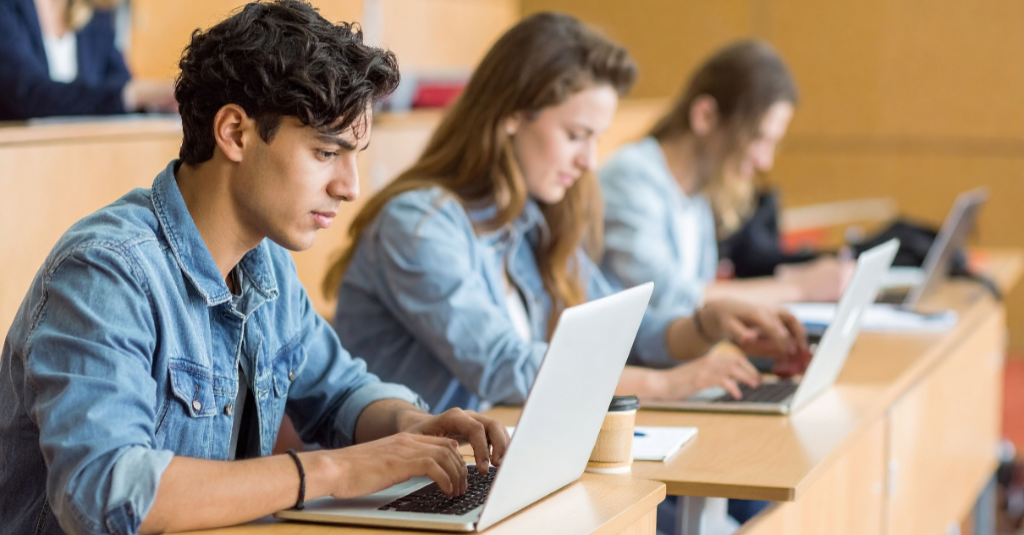 students learning in a university about Digital Marketing for Education
