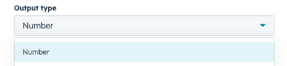 Set output type to Number 