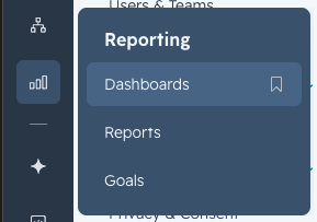 Reporting tab on hubspot