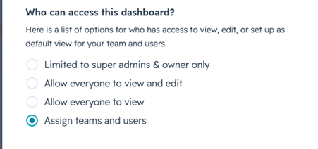 Access setting of Hubspot