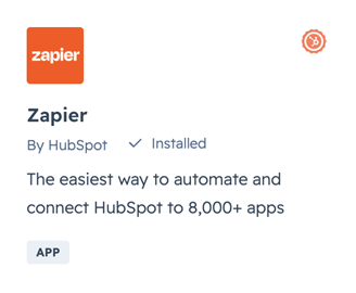 Zapier integration on Hubspot