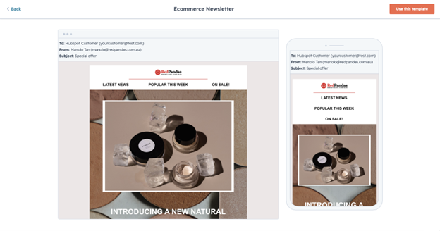 Newsletter Templates on Hubspot