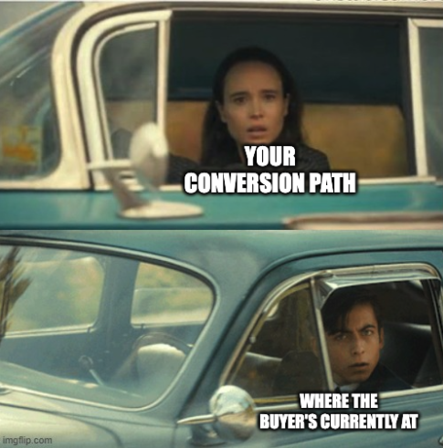 Meme about conversion path
