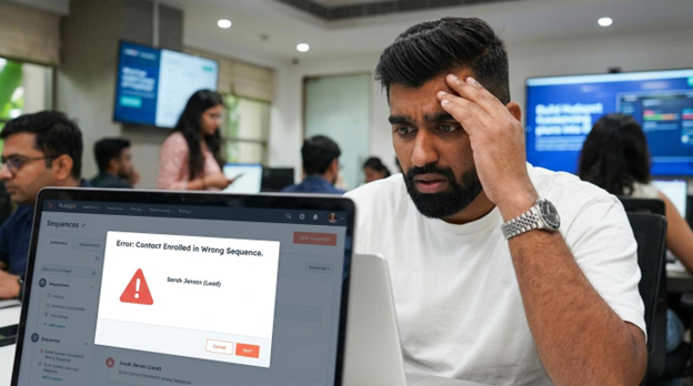 A person struggling in hubspot with the wrong contact tyoe