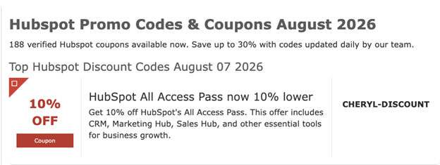 A hubspot promo code