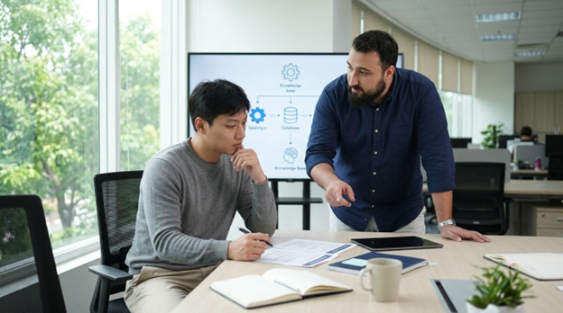 A team Setting Up Customer Agent