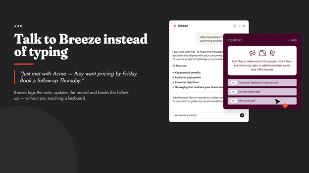 Breeze assistant ask feature