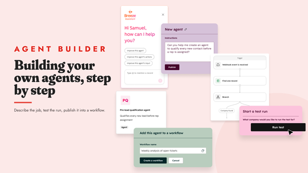 An illustration of Hubspot's Agent Builder